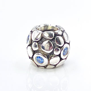PANDORA Blue Bubbles Sterling Silver Charm With Blue Zirconia