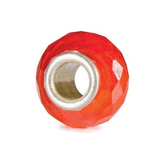 NOVOBEADS Orange Mini CZ Sterling Silver Charm With Orange Cubic Zirconia - 7823