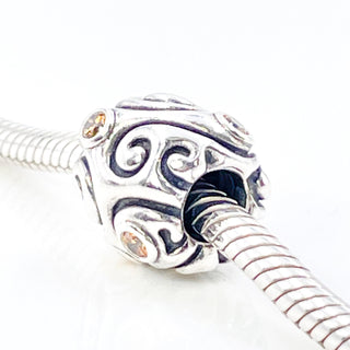 PANDORA Day Dream Sterling Silver Charm With Amber Cubic Zirconia