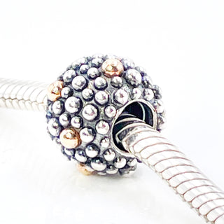 PANDORA Moss Sterling Silver Charm With 14K Gold Designer Bead