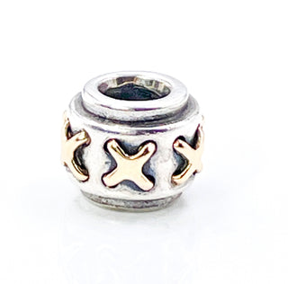 PANDORA Shoe Lace Sterling Silver Charm With 14K Gold Shoe Lace