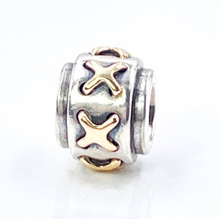 PANDORA Shoe Lace Sterling Silver Charm With 14K Gold Shoe Lace