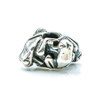 TROLLBEADS Big Four Frogs Bead Sterling Silver Charm RETIRED by Designer Søren Nielsen