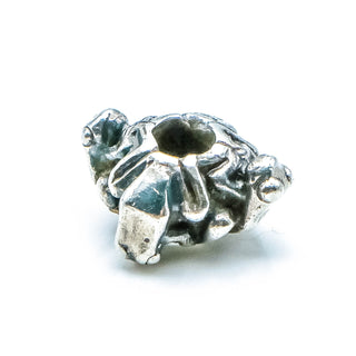 TROLLBEADS Big Four Frogs Bead Sterling Silver Charm RETIRED by Designer Søren Nielsen