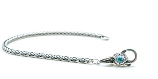 TROLLBEADS Dichroic Flower Sterling Silver Lock - RETIRED