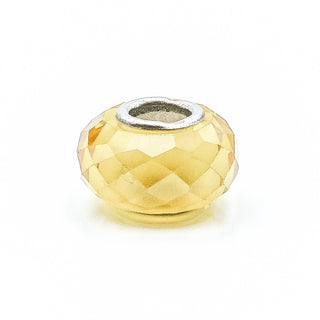 NOVOBEADS Sunburst Mini CZ Sterling Silver Charm With Yellow Cubic Zirconia - 7821