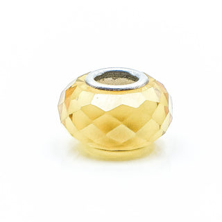 NOVOBEADS Sunburst Mini CZ Sterling Silver Charm With Yellow Cubic Zirconia - 7821