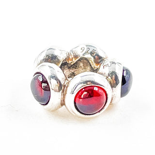 PANDORA Garnet Cabochon Sterling Silver Spacer Charm
