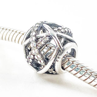 PANDORA Galaxy Sterling Silver Openwork Charm With Clear Zirconia