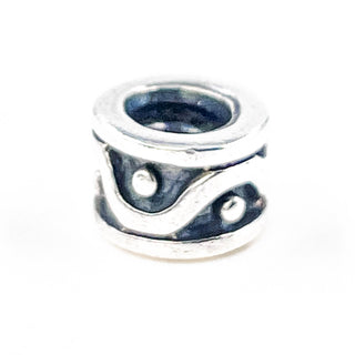 PANDORA Wave and Dots Sterling Silver Charm