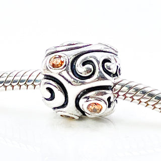 PANDORA Day Dream Sterling Silver Charm With Amber Cubic Zirconia