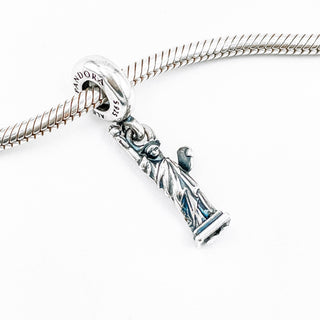 PANDORA Statue of Liberty Sterling Silver Charm New York United States National Icon Travel Bead