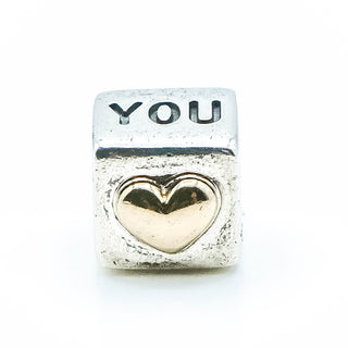 Pandora I LOVE You Sterling Silver With 14k Gold Heart Charm