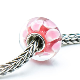 TROLLBEADS Pastel Shadow Bead Sterling Silver Charm Retired by Designer Lise Aagaard