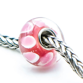 TROLLBEADS Pastel Shadow Bead Sterling Silver Charm Retired by Designer Lise Aagaard