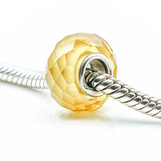 NOVOBEADS Sunburst Mini CZ Sterling Silver Charm With Yellow Cubic Zirconia - 7821