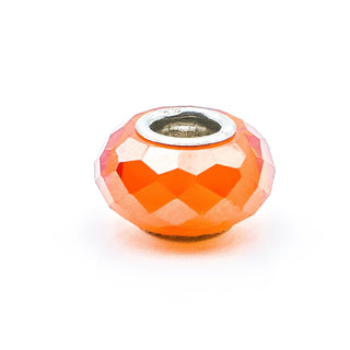 NOVOBEADS Orange Mini CZ Sterling Silver Charm With Orange Cubic Zirconia - 7823