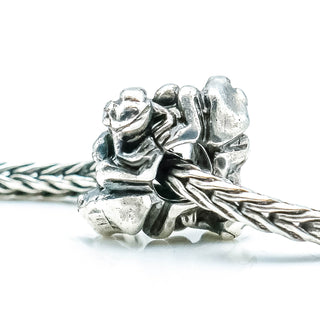 TROLLBEADS Big Four Frogs Bead Sterling Silver Charm RETIRED by Designer Søren Nielsen