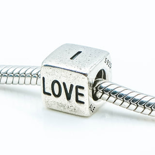 Pandora I LOVE You Sterling Silver With 14k Gold Heart Charm