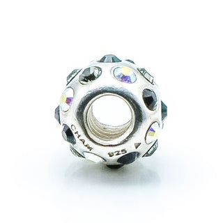 CHAMILIA Disco Black Swarovski Sterling Silver Charm Bead