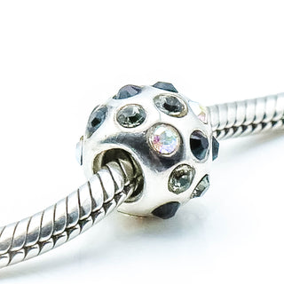 CHAMILIA Disco Black Swarovski Sterling Silver Charm Bead
