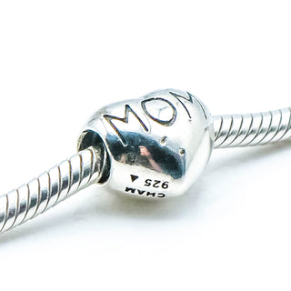 CHAMILIA Mom Heart Sterling Silver Charm Bead