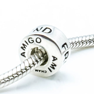 CHAMILIA Sterling Silver Friend Charm Amigo Ami Bead