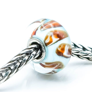 TROLLBEADS Aquarium Pastel Bead Sterling Silver Charm Retired by Designer Lise Aagaard