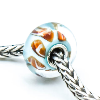 TROLLBEADS Aquarium Pastel Bead Sterling Silver Charm Retired by Designer Lise Aagaard