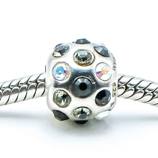 CHAMILIA Disco Black Swarovski Sterling Silver Charm Bead