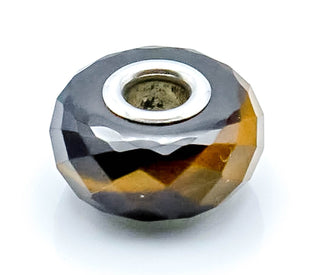 CHAMILIA Golden Brown Tigers Eye Gemstone Charm With Sterling Silver Core