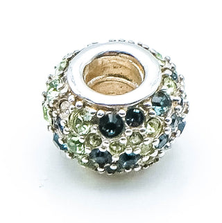 CHAMILIA Jeweled Kaleidoscope Sterling Silver Charm With Blue & Green Swarovski Crystals