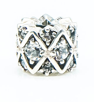 CHAMILIA Shimmering Stones Sterling Silver Charm Bead With Clear Swarovski Crystals