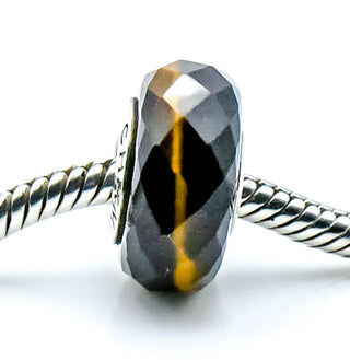 CHAMILIA Golden Brown Tigers Eye Gemstone Charm With Sterling Silver Core
