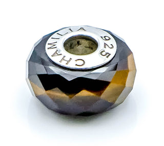 CHAMILIA Golden Brown Tigers Eye Gemstone Charm With Sterling Silver Core