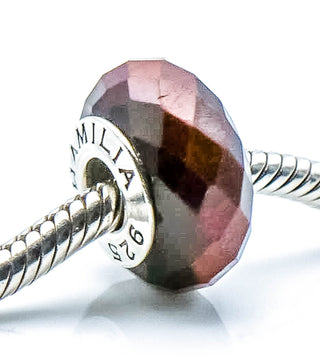 CHAMILIA Auburn Tigers Eye Gemstone Charm With Sterling Silver Core