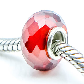 NOVOBEADS "Red" Mini CZ Sterling Silver Charm