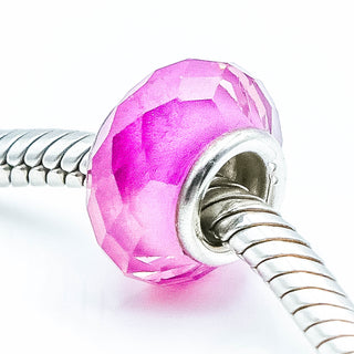 NOVOBEADS "Pink" Mini CZ Sterling Silver Charm