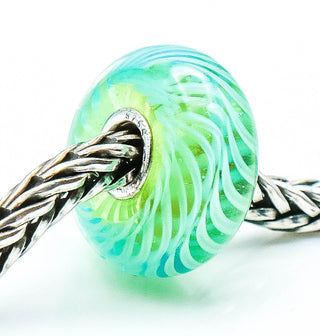 TROLLBEADS Turquoise Feather Bead Sterling Silver Charm