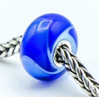 TROLLBEADS Blue Armadillo Bead Sterling Silver Charm