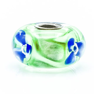 TROLLBEADS RARE Blue Flower Bead Sterling Silver Charm