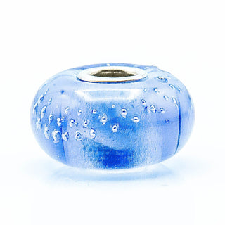 TROLLBEADS Silver Trace Bead Blue Cerise Sterling Silver Charm
