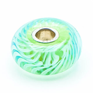 TROLLBEADS Turquoise Feather Bead Sterling Silver Charm