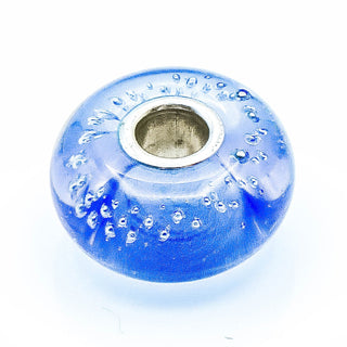 TROLLBEADS Silver Trace Bead Blue Cerise Sterling Silver Charm