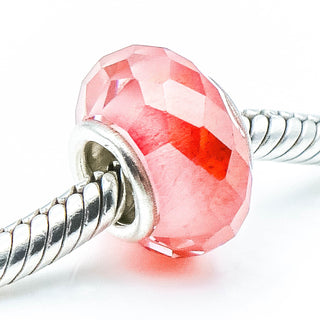 NOVOBEADS "Light Red" Mini CZ Sterling Silver Charm