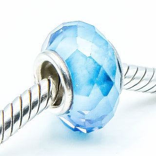 NOVOBEADS Cornflower Blue Mini CZ Sterling Silver Charm