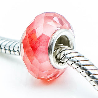 NOVOBEADS "Light Red" Mini CZ Sterling Silver Charm