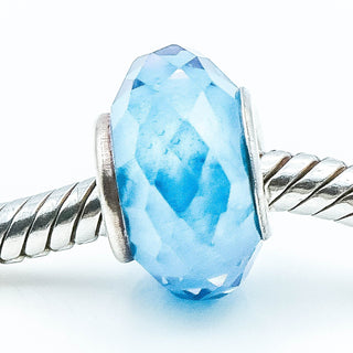 NOVOBEADS Cornflower Blue Mini CZ Sterling Silver Charm