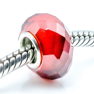 NOVOBEADS "Red" Mini CZ Sterling Silver Charm