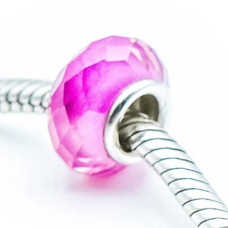 NOVOBEADS "Pink" Mini CZ Sterling Silver Charm